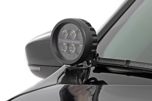 Jeep Cherokee LED Light Kit - Rough Country - Ditch Mount, White DRL - Black - '14-'21 Jeep Cherokee LED Light Kit - Rough Country - Ditch Mount, White DRL - Black - '14-'21